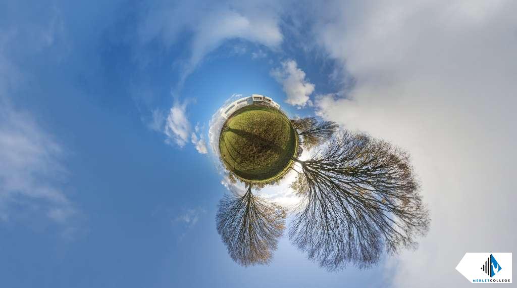 little planet foto Merletcollege Cuijk wadi